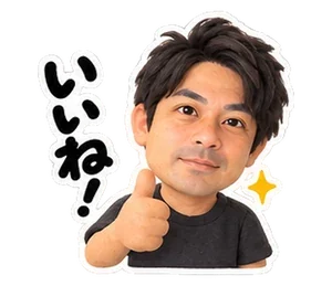 粘土アニメで作った男性のスタンプ