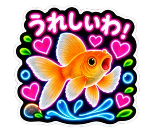 きんぎょ・あいさつのスタンプ