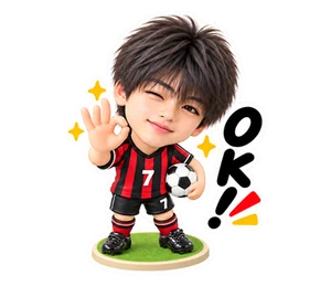 サッカー・フットサル・あいさつのスタンプ