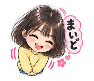 なし(私服)・あいさつのスタンプ(マリ)