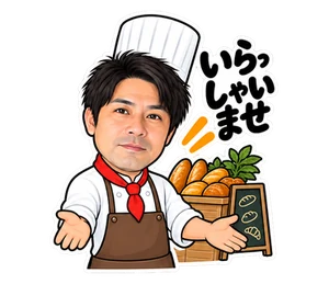 パン屋・パティシエのスタンプ(たなか)