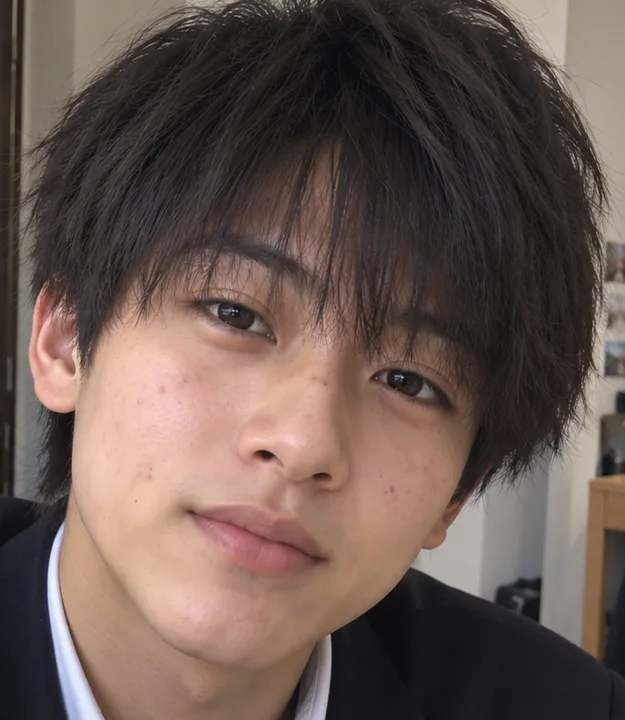直し方: 顔のまわりだけを切り取った写真